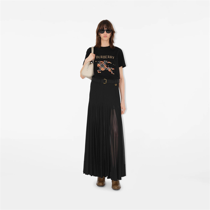 burberry cross-stitch check ekd embroidery cotton t-shirt
